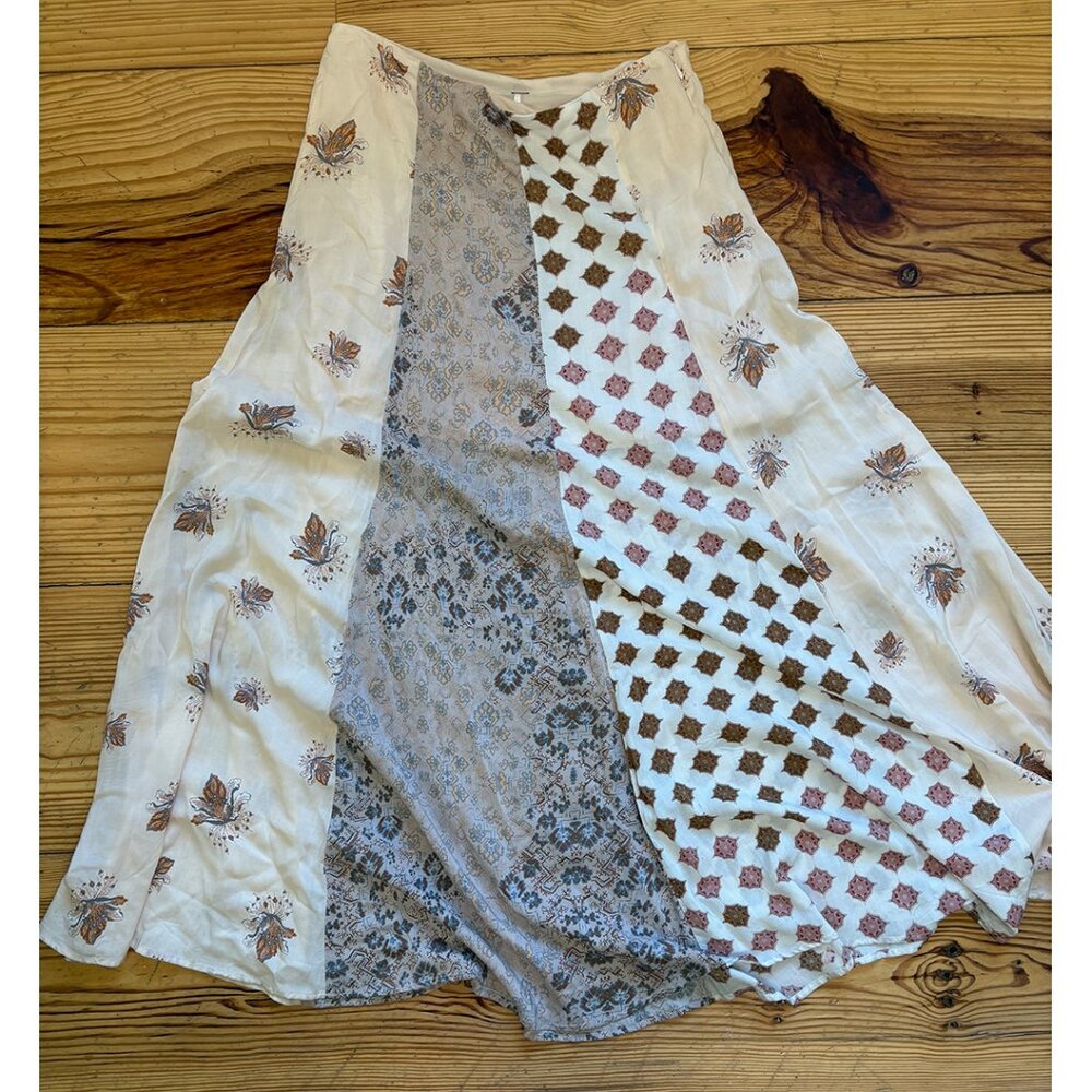 Free People Patch Long Skirt